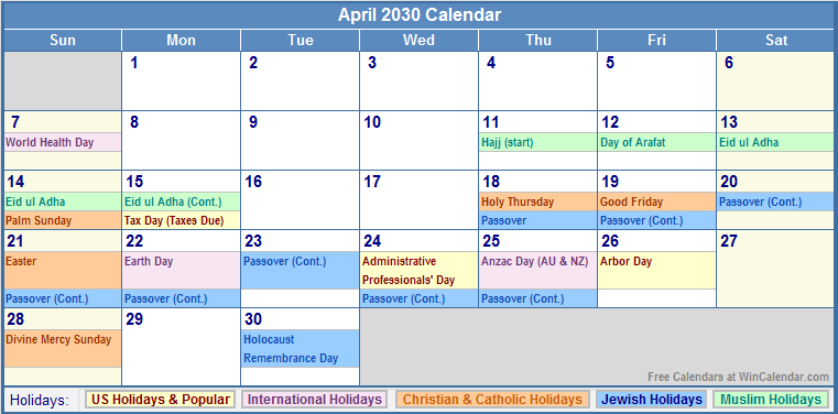 calendar april 2011 with holidays. 2010 april 2011 calendar with