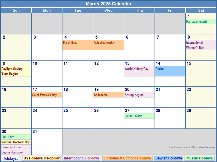 Calendar 2025 With Jewish Holidays
