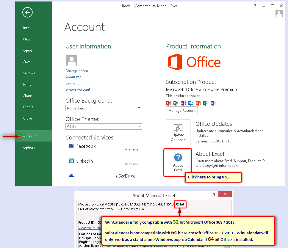 Office 365/2013/2016 Compatibility
