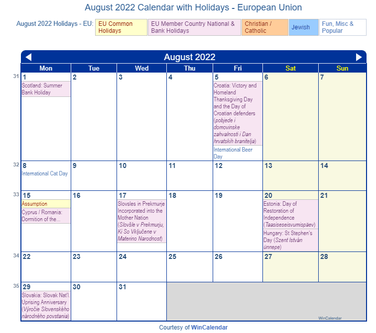 print friendly august 2022 eu calendar for printing