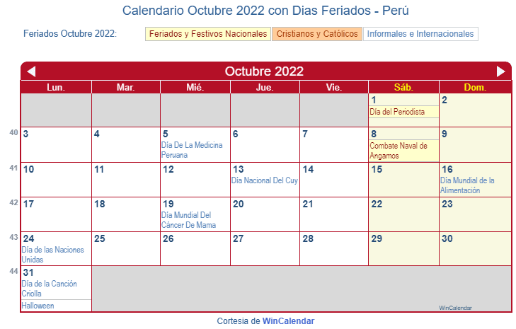 Calendario De Octubre 2022 Peru - Mobile Legends