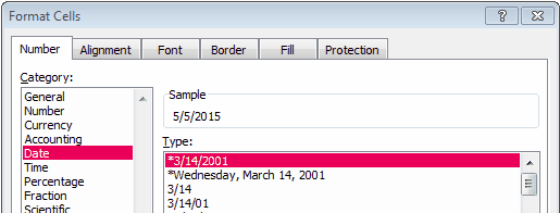 Excel-Date-Format