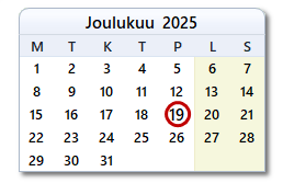 Tämän päivän päivämäärä