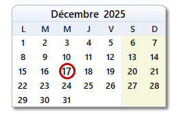 La date d'aujourd'hui