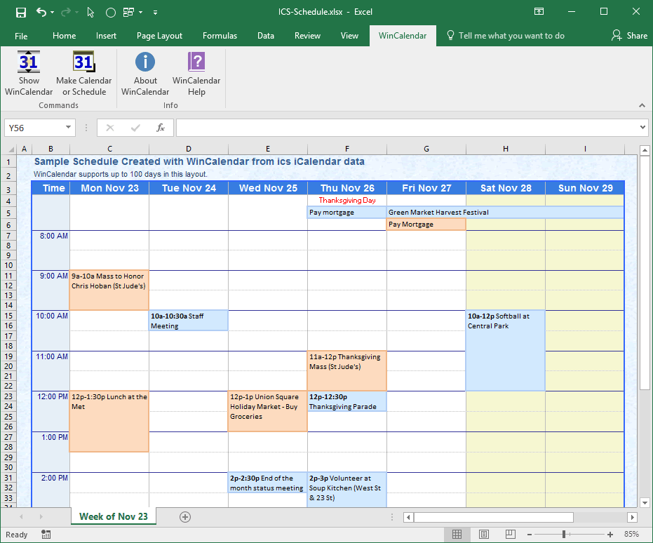 excel ics icalendar calendar schedule convert word data format converted wincalendar